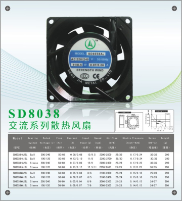 8038散熱風扇